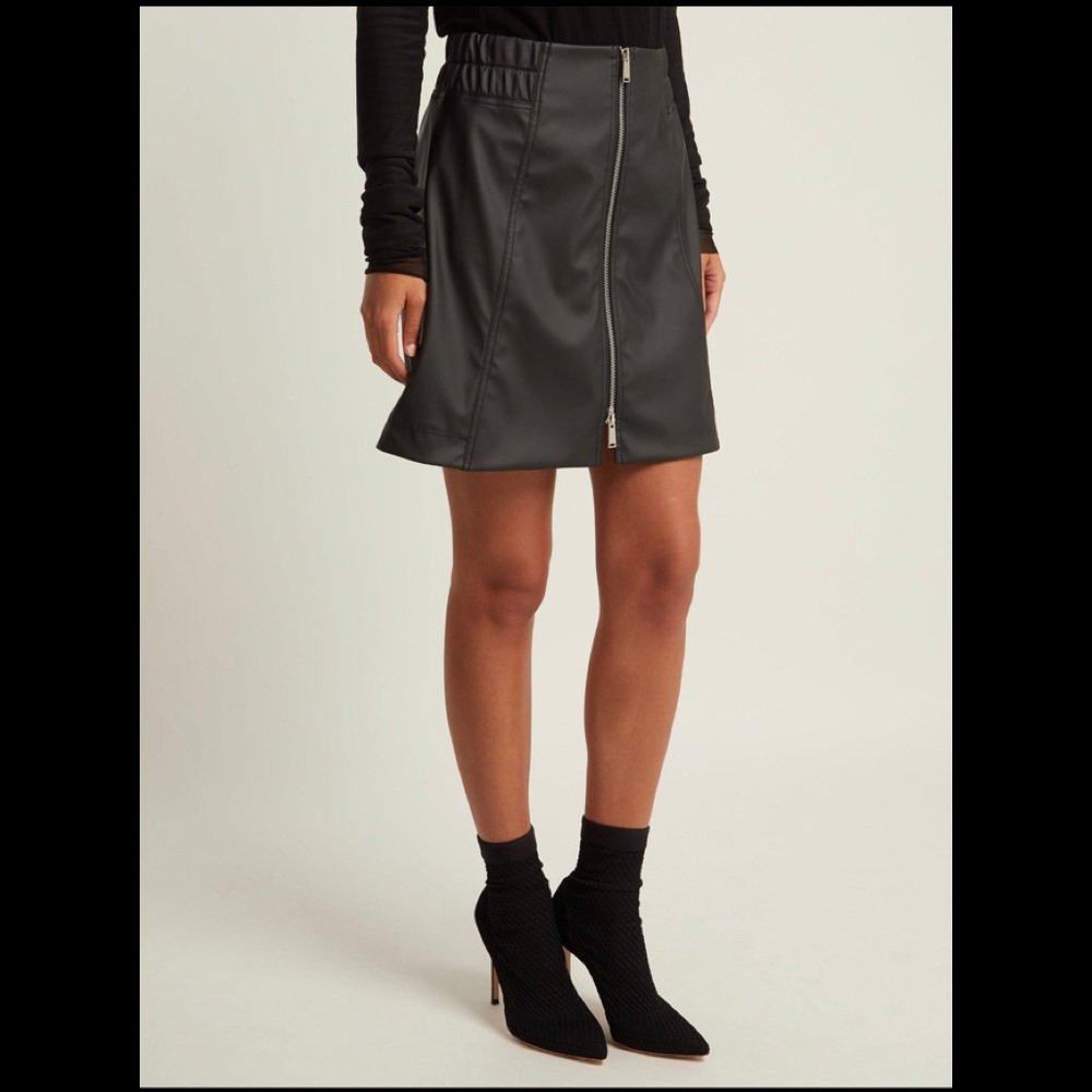 - PACO RABANNE Mid-rise faux leather mini skirt